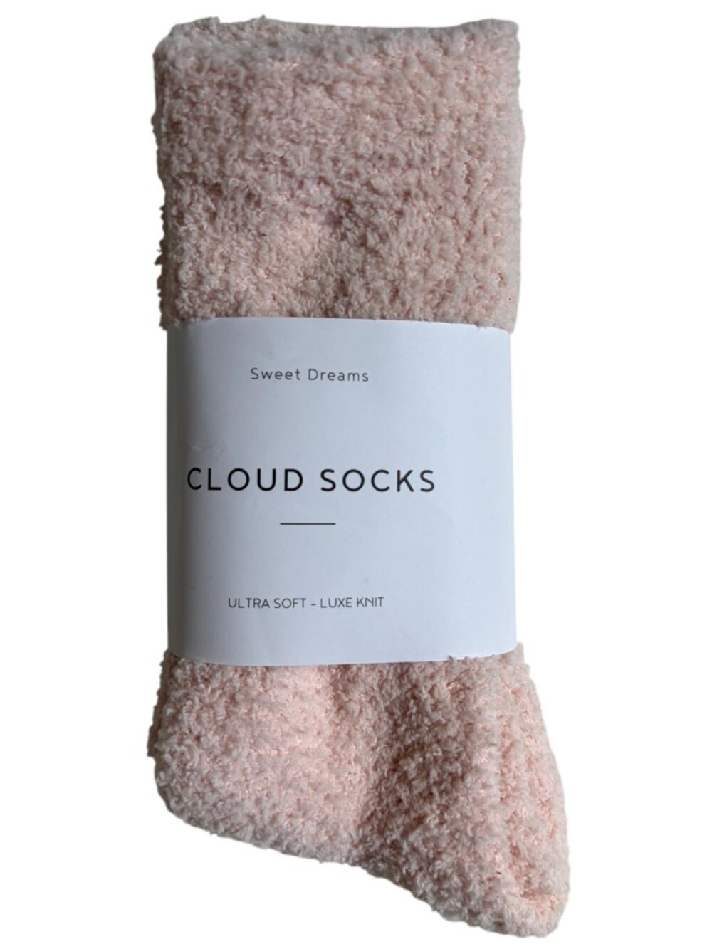 NWT Sweet Dreams Luxe Knit Ultra Soft Cloud Socks - Light Pink